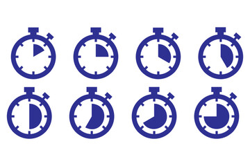 Wall Mural - stop watch sign, Set of stopwatch icon, Set of sports stopwatch icons showing time, stopwatch, set of stopwatch, icon of stop watch