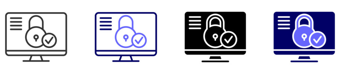 Data Access Icon set Multiple style 