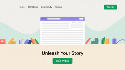 Start writing online platform for stories and creative content creation and publishing website tool today