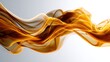 © Alfanachmad - Abstract golden flowing lines on white and grey background with elegant design style