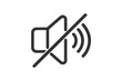 © Amie - No music and sound off icon concept. Mute button vector illustration for user interface. Silent mode symbol. Audio prohibited and volume off sign for web design and apps.