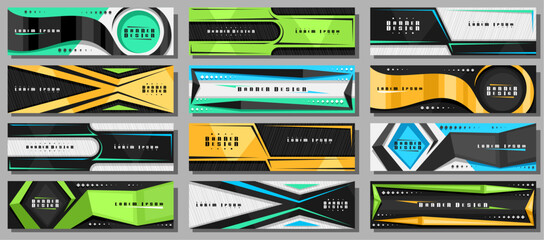 Wall Mural - Vector set of Header Templates