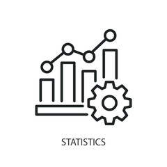 Wall Mural - Statistics thin line vector icons.
