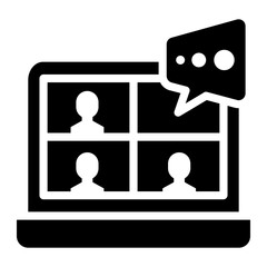 zoom meeting Solid icon