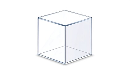 Transparent cube display case