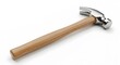 © agil - Claw Hammer with Wooden Handle on White Background.