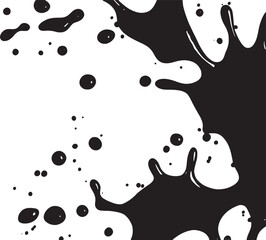Naklejka na meble Black ink splashes vector illustration on white background