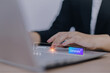 © Tanarat - Prompt AI generation concept. Woman using Tablet to enter AI prompt and generate digital content, and productivity tools for content creation and marketing