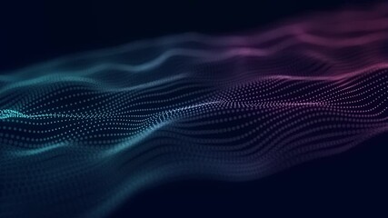 Wall Mural - Abstract wave of musical sounds. Smooth information transfer. 3D rendering.