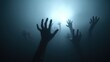 © FranKissStudio - Ghostly Hands Reaching Through a Foggy Space in a Surreal Abstract Scene