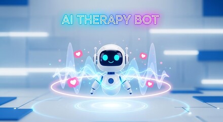 Ai therapy bot providing mental health support with heart rate monitor