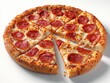 © manazil - Sliced pepperoni pizza on white background