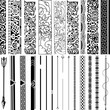 © mdabid - Trending vector set of 30 templates for laser cut. Elegant modern design with abstract geometric patterns, floral ornaments. Stencils for CNC cutting of wood, paper, metal, plastic. Aspect ratio