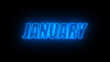 © HRIDOY STOCK - January text in black background.