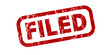 © KR Studio - Filed red grunge stamp - vector illustration