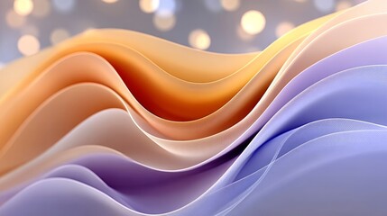 Sticker - abstract pastel wave swirl background in peach and lavender for stylish modern design aesthetics
