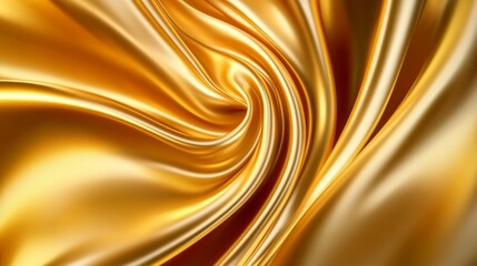 Canvas Print - elegant swirling golden cloth abstract background with luxurious textures and shimmering patterns