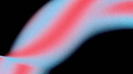 Wall Mural - Abstract red and blue glowing light wave with grainy texture and motion blur effect on black background