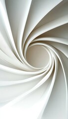 Wall Mural - Abstract Cream and White Swirling Shape Creates Enticing Visual Appeal for a Dramatic Background