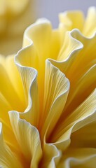 Wall Mural - elegant yellow petals flowing in beautiful wave patterns with soft gradients and delicate curves