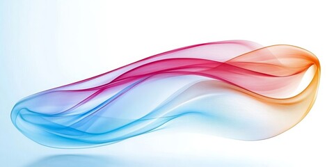 Sticker - abstract modern art design featuring colorful flowing waves on a white backdrop for dynamic visuals