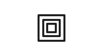 Geometric pattern of nested squares simple abstract design.