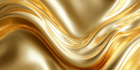 Wall Mural - abstract golden liquid metal fluid art background 