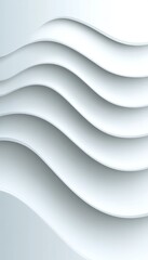 Canvas Print - subtle waves pattern with layered forms and background illusions, monochromatic calmness in design
