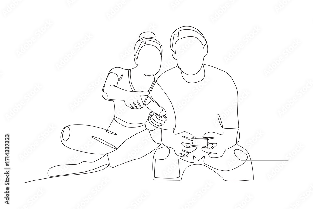 Couple playing competitive games on PS console. Couple co op game ...