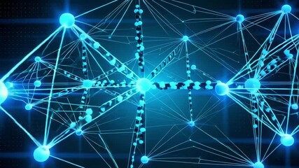 Abstract network connection structure digital technology background visualization 3d