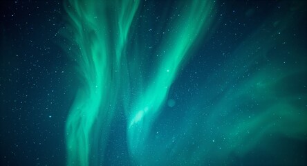 Wall Mural - Emerald green fractal swirls twisting on dark forest canvas with glowing neon accents radiating outward