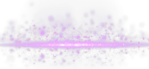 Wall Mural - Purple Light Effect with Sparkles Isolate On Transparent Background, cutout, png