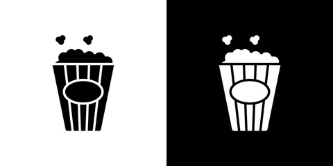 Canvas Print - Popcorn icon vector illustration - high quality black style vector icons
