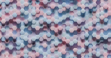Wall Mural - Colorful Hexagonal Pattern in Pastel Shades on a Textured Background