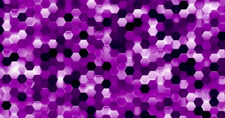 Wall Mural - Colorful Hexagonal Pattern in Vibrant Purple Tones and Shades