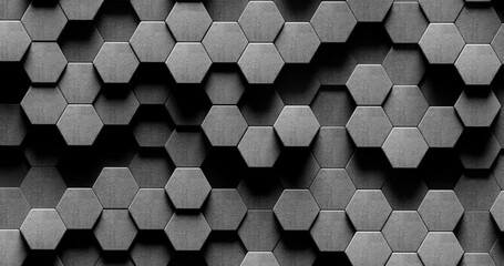 Modern Hexagonal Patterns on a Textured Surface Showcase Depth