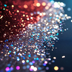 Wall Mural - Abstract bokeh lights on a dark background creating a magical and festive atmosphere
