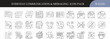 © Md - Everyday Communication & Messaging Outline Icon Pack - Set of 30 outline icons representing communication and messaging, including chat bubbles, emails, phone calls, notifications, blocked messages
