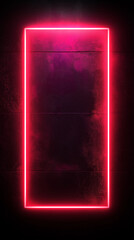 Poster - an abstract background with brightly colored neon frame.
