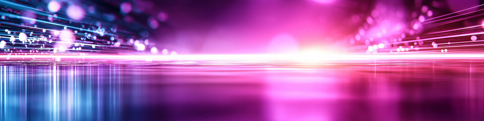 Wall Mural - An abstract background with brightly colored neon frame. 
