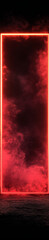 Wall Mural - An abstract background with brightly colored neon frame. 
