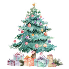 Wall Mural - PNG Christmas Tree christmas tree illustration.