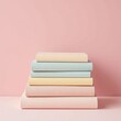 © PDArts - Soft pastel color block stack for branding design, marketing materials, and website hero sections with copy space for text on pink background, ideal for advertising campaigns and corporate