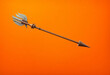© Click - Bow arrow Happy Ram Navami greeting design on orange background. Happy Dussehra Dasara