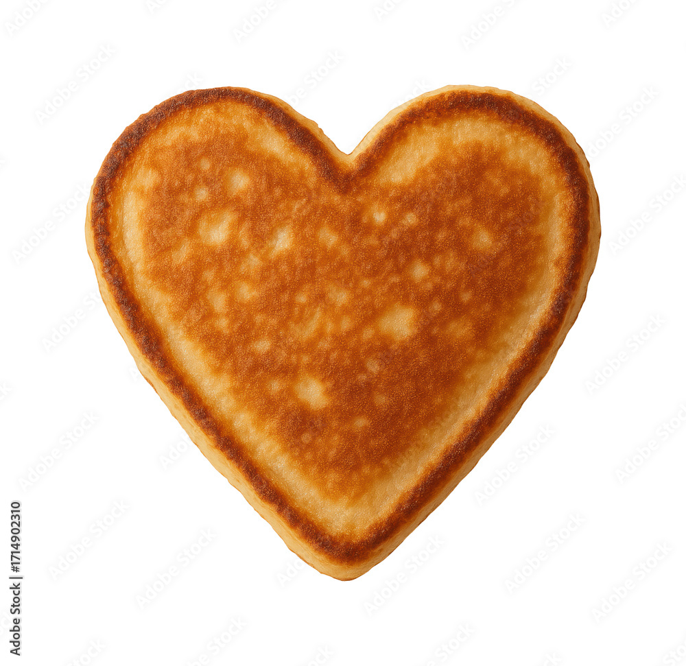 Heart shaped pancake breakfast table food home PNG, isolated on transparent background