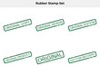 © MDABDUS - Grunge Green Rubber Stamp Set with Original Text on White Background