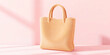 © Habibur Rahaman - Plush Peach Tote Bag on Pink Background with Soft Shadows fuzzy