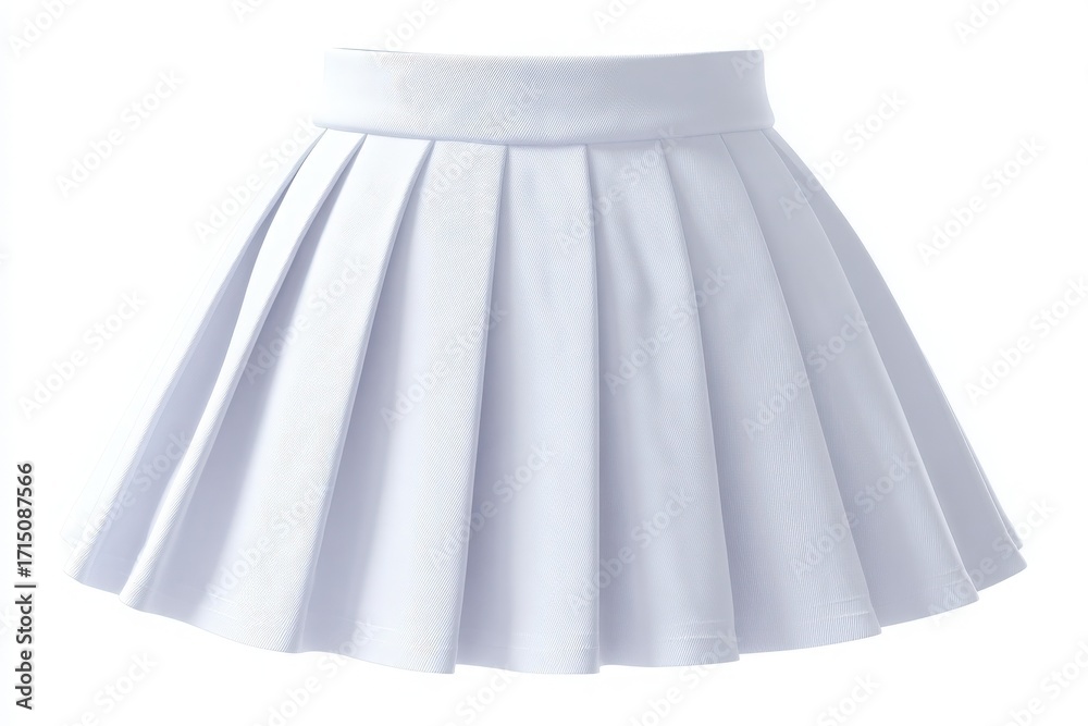 This light white skirt features elegant pleats, ideal for various events. Its versatile style makes it suitable for both casual outings and more formal gatherings.