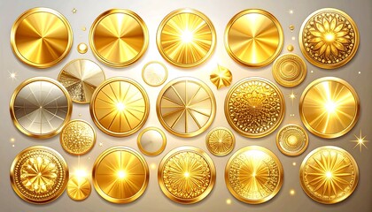 Gold circular decorative elements (1)