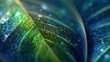 © XiZhuo - Ultra-high-resolution macro close-up of leaf surface with vivid details and colorful gradients, suitable for contemporary nature art, eco-friendly marketing materials, and detailed botanical studies.